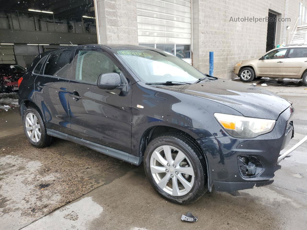 2014 Mitsubishi Outlander Sport Es Черный vin: 4A4AP3AU3EE010124