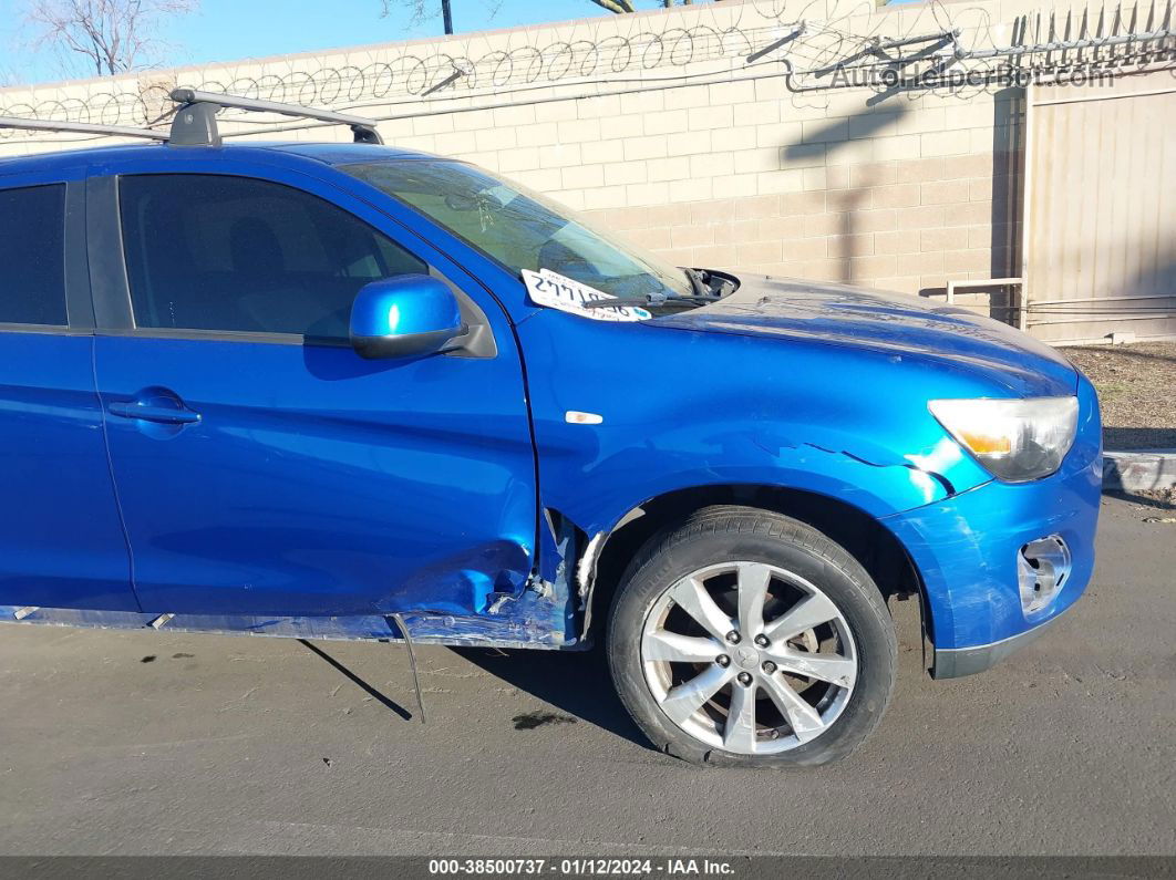 2015 Mitsubishi Outlander Sport Es Blue vin: 4A4AP3AU3FE003420