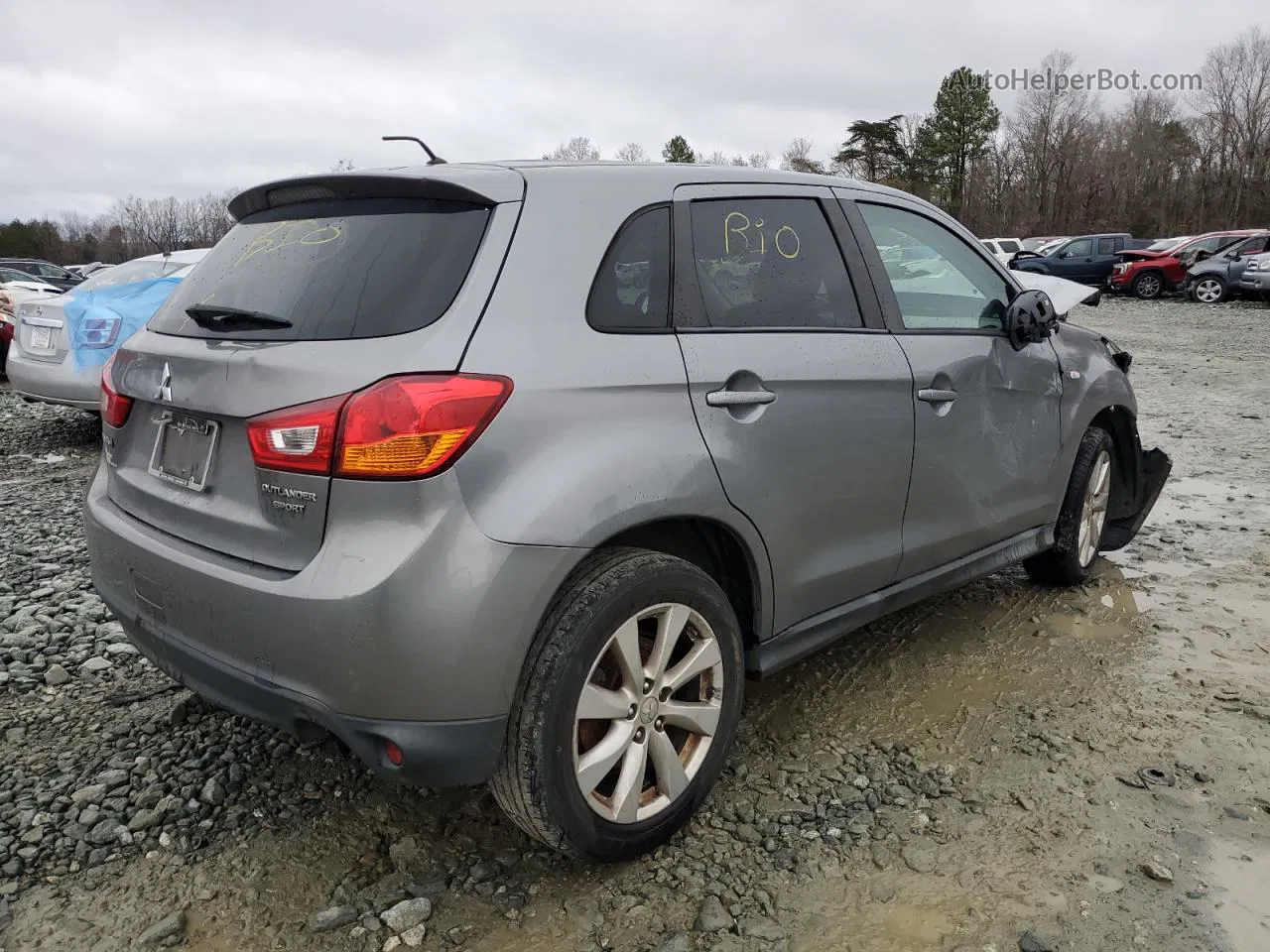 2015 Mitsubishi Outlander Sport Es Серый vin: 4A4AP3AU3FE003594