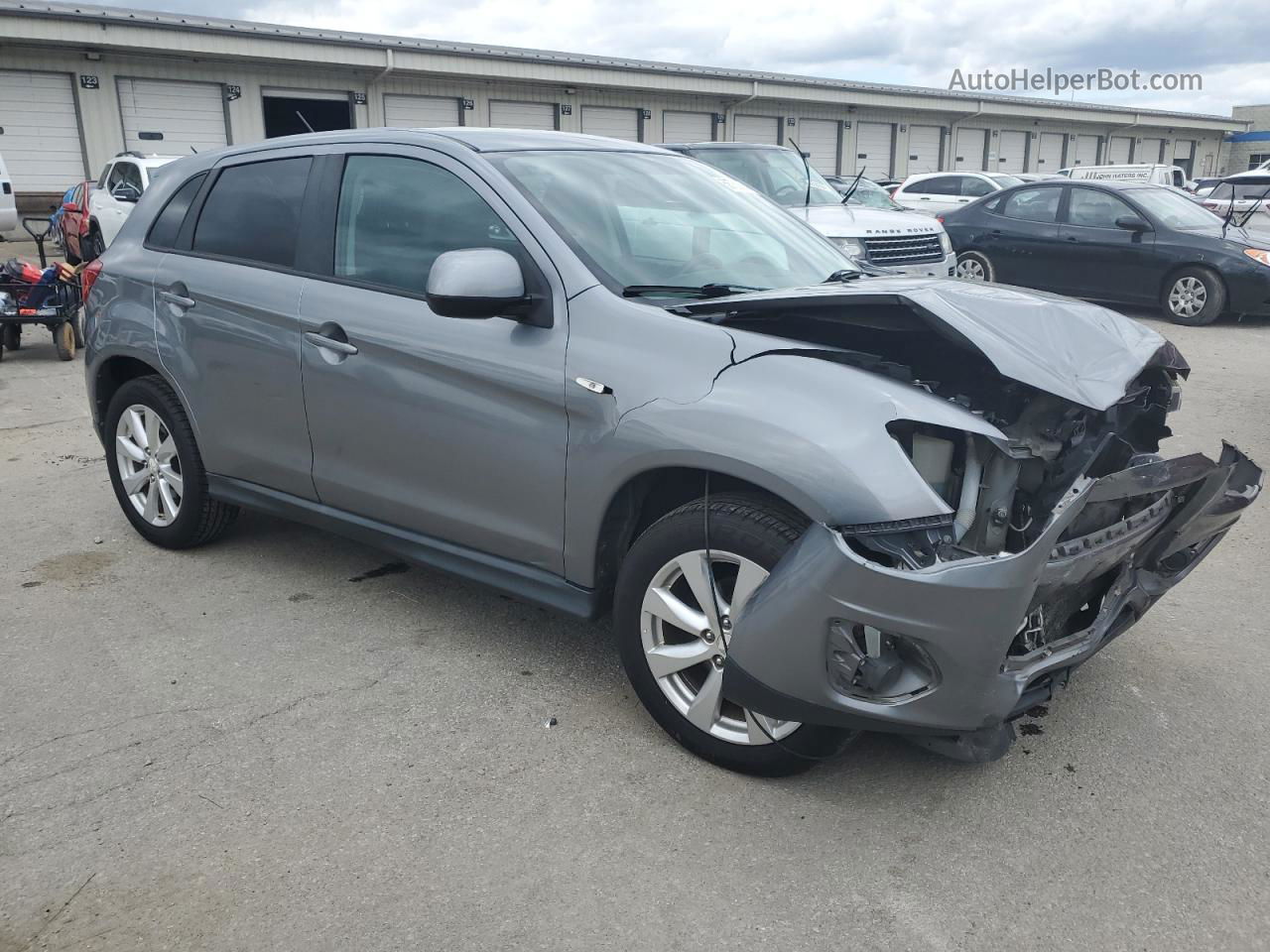 2015 Mitsubishi Outlander Sport Es Gray vin: 4A4AP3AU3FE011212