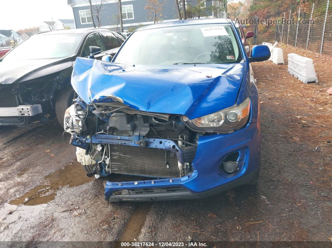 2015 Mitsubishi Outlander Sport Es Blue vin: 4A4AP3AU3FE023635