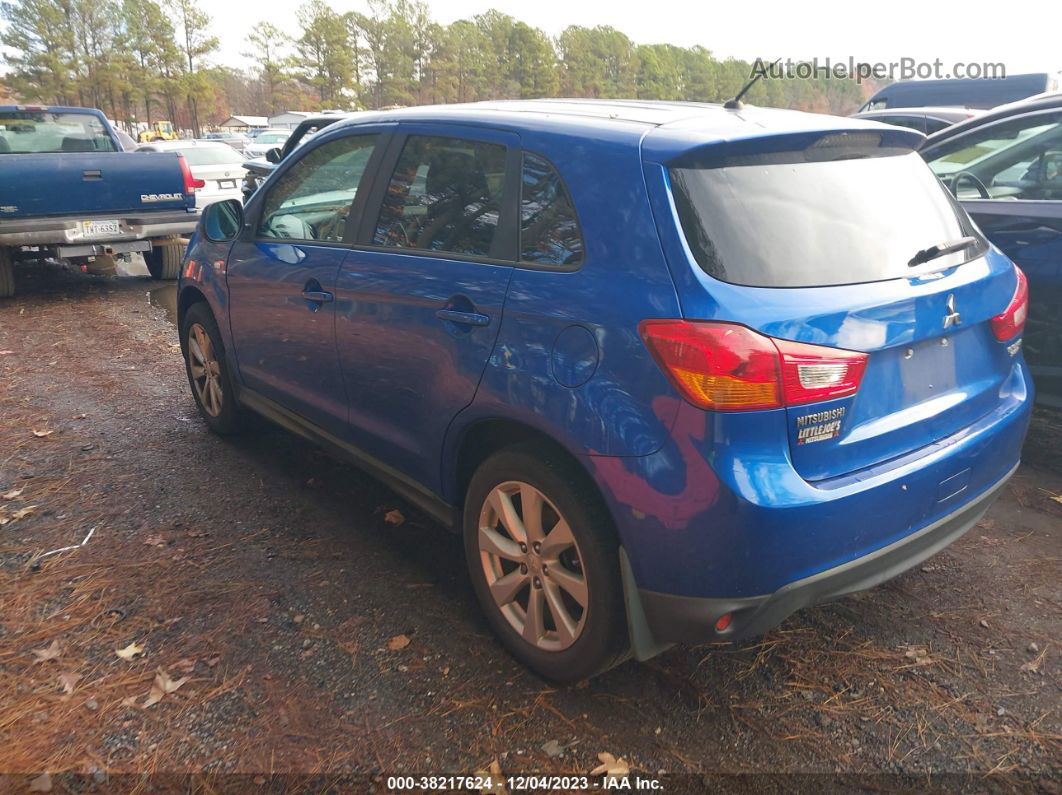 2015 Mitsubishi Outlander Sport Es Blue vin: 4A4AP3AU3FE023635