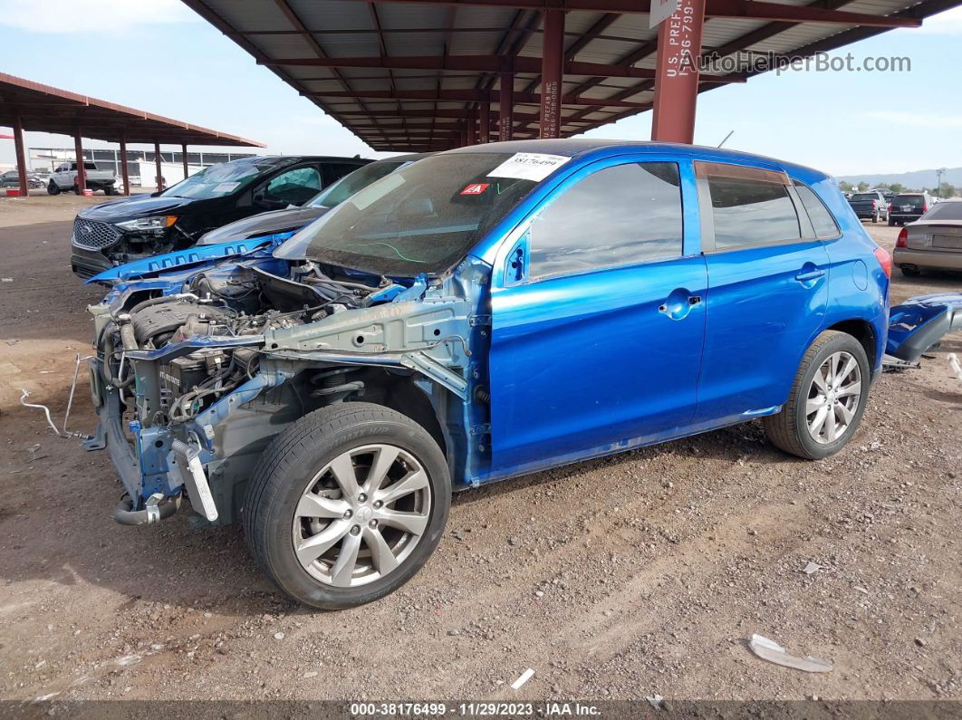 2015 Mitsubishi Outlander Sport Es Синий vin: 4A4AP3AU3FE031119