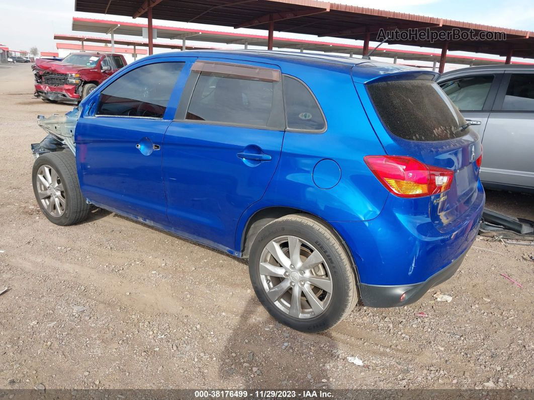 2015 Mitsubishi Outlander Sport Es Blue vin: 4A4AP3AU3FE031119