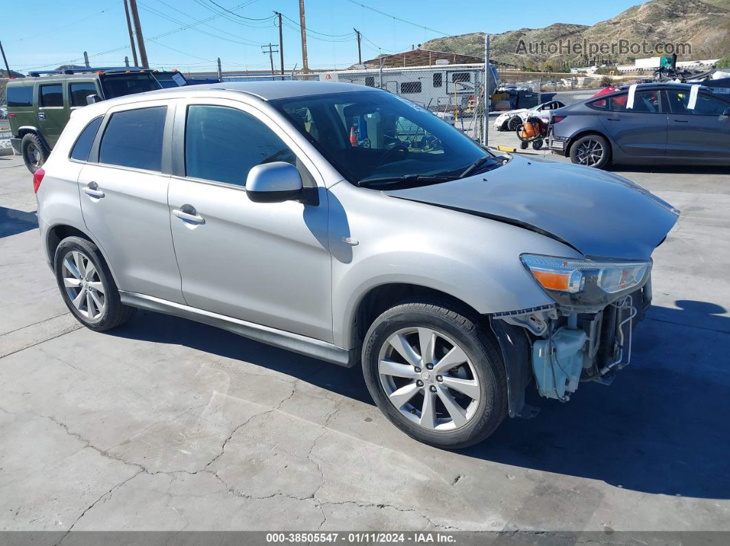 2015 Mitsubishi Outlander Sport Es Серебряный vin: 4A4AP3AU3FE052682