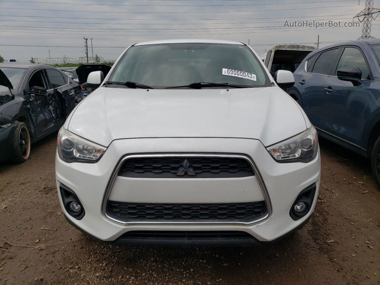 2015 Mitsubishi Outlander Sport Es White vin: 4A4AP3AU3FE056585