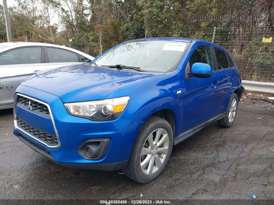 2015 Mitsubishi Outlander Sport Es Синий vin: 4A4AP3AU3FE059468