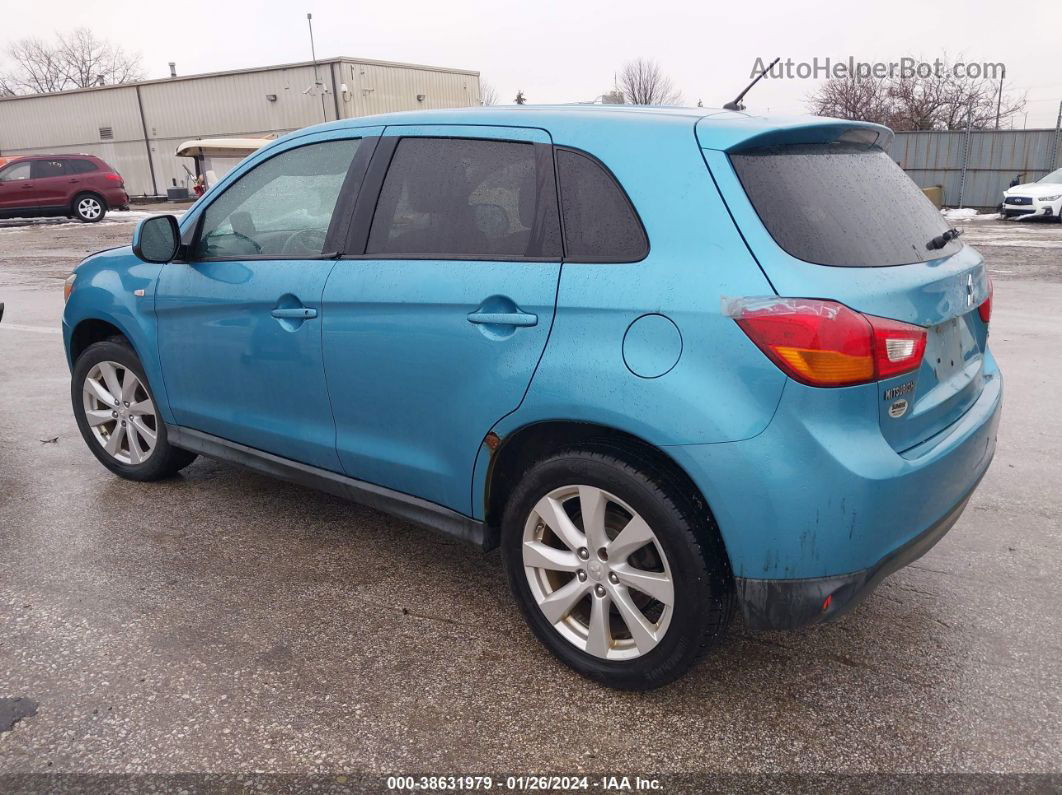 2013 Mitsubishi Outlander Sport Es Teal vin: 4A4AP3AU4DE008977