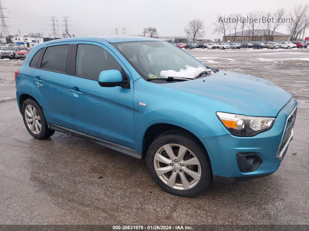 2013 Mitsubishi Outlander Sport Es Teal vin: 4A4AP3AU4DE008977