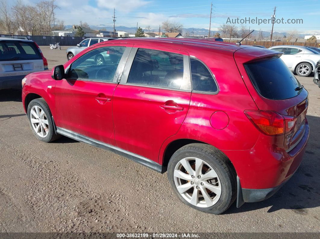 2013 Mitsubishi Outlander Sport Es Red vin: 4A4AP3AU4DE019980