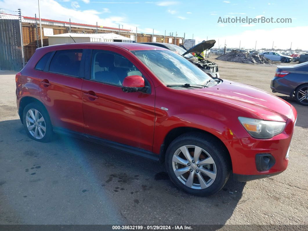 2013 Mitsubishi Outlander Sport Es Red vin: 4A4AP3AU4DE019980