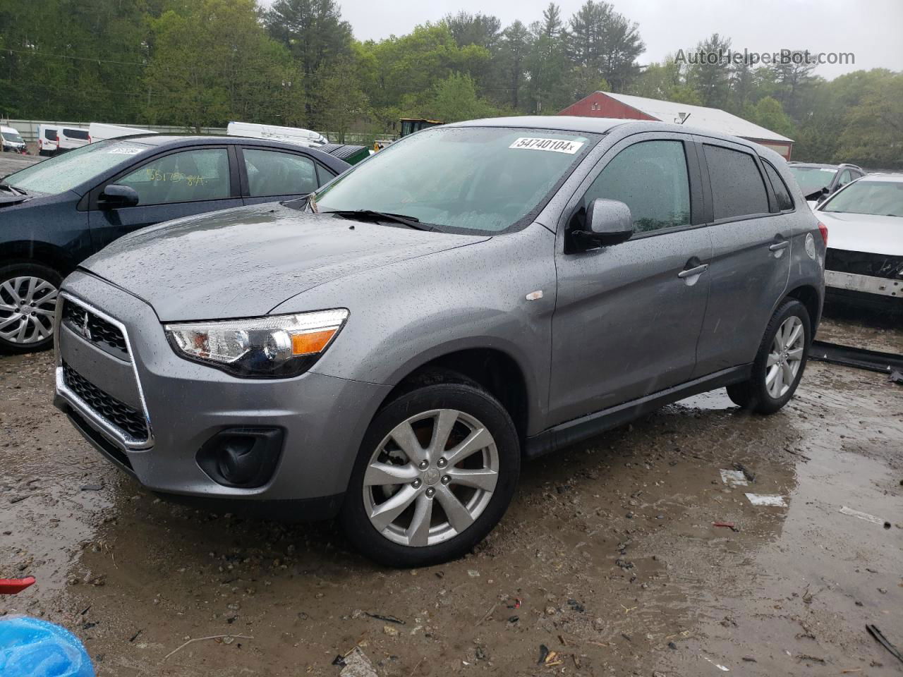 2013 Mitsubishi Outlander Sport Es Gray vin: 4A4AP3AU4DE025441