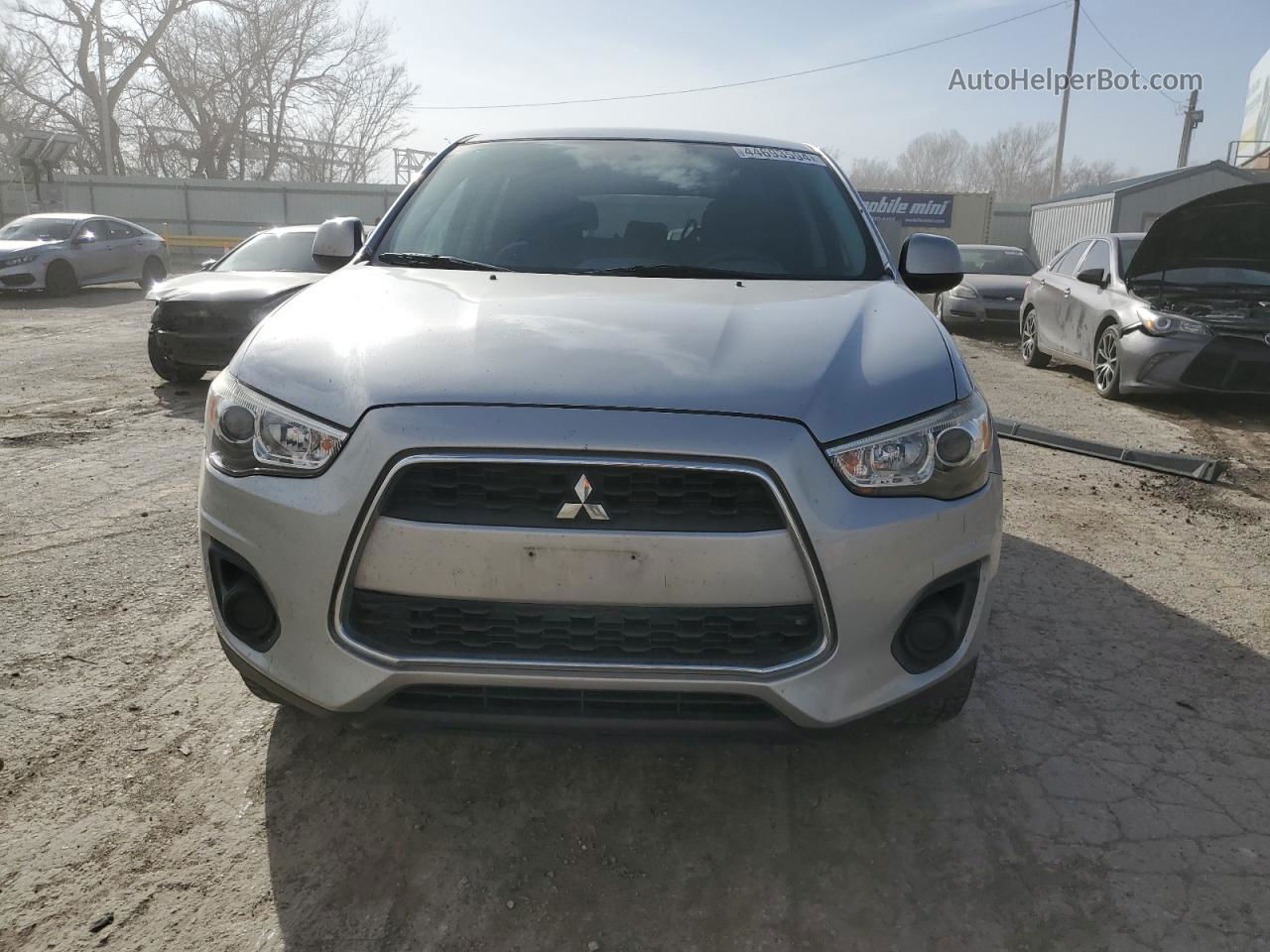 2014 Mitsubishi Outlander Sport Es Серебряный vin: 4A4AP3AU4EE016966