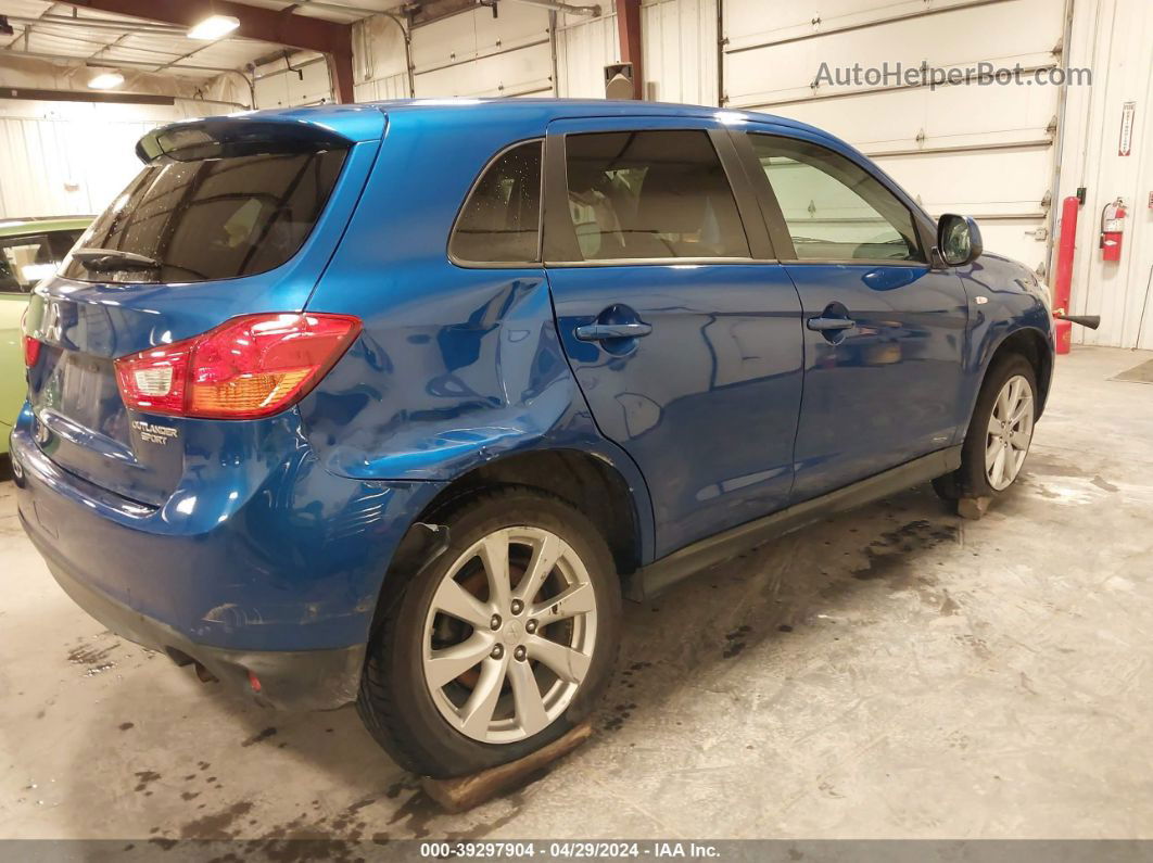 2015 Mitsubishi Outlander Sport Es Blue vin: 4A4AP3AU4FE015740