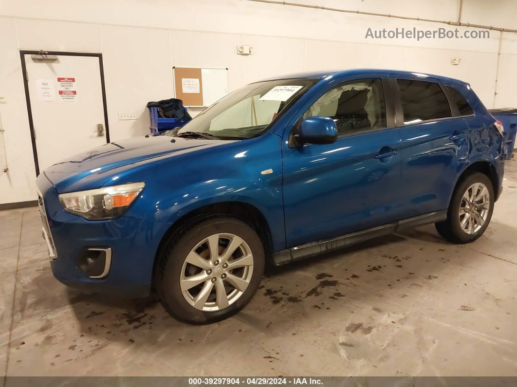 2015 Mitsubishi Outlander Sport Es Blue vin: 4A4AP3AU4FE015740