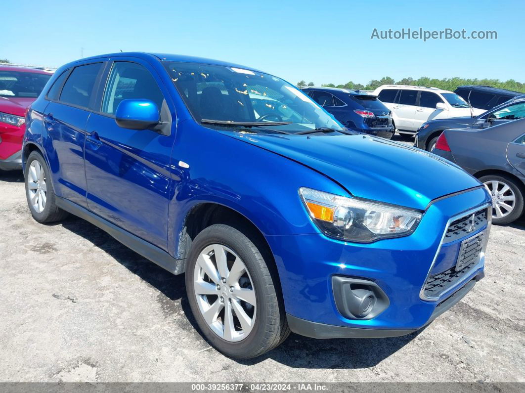 2015 Mitsubishi Outlander Sport Es Синий vin: 4A4AP3AU4FE049936