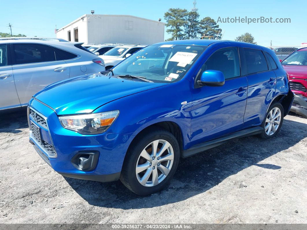 2015 Mitsubishi Outlander Sport Es Blue vin: 4A4AP3AU4FE049936