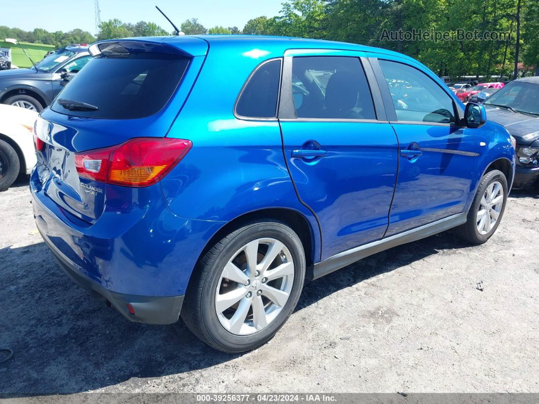 2015 Mitsubishi Outlander Sport Es Синий vin: 4A4AP3AU4FE049936