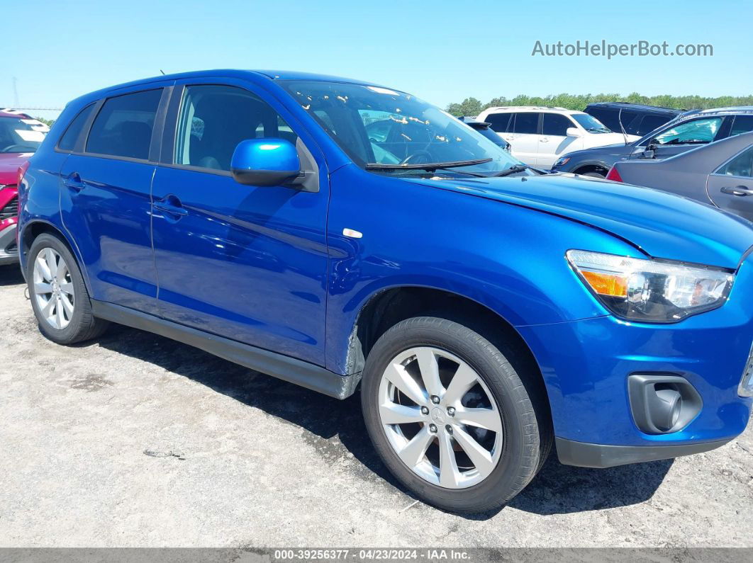 2015 Mitsubishi Outlander Sport Es Blue vin: 4A4AP3AU4FE049936