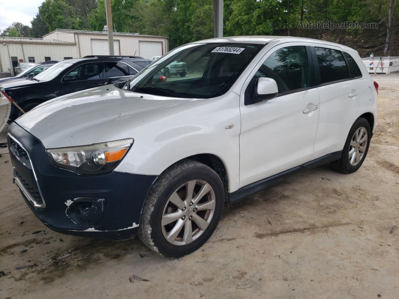 2015 Mitsubishi Outlander Sport Es White vin: 4A4AP3AU4FE062279