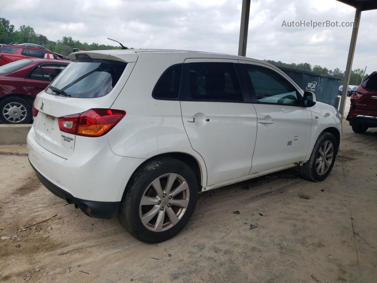 2015 Mitsubishi Outlander Sport Es White vin: 4A4AP3AU4FE062279