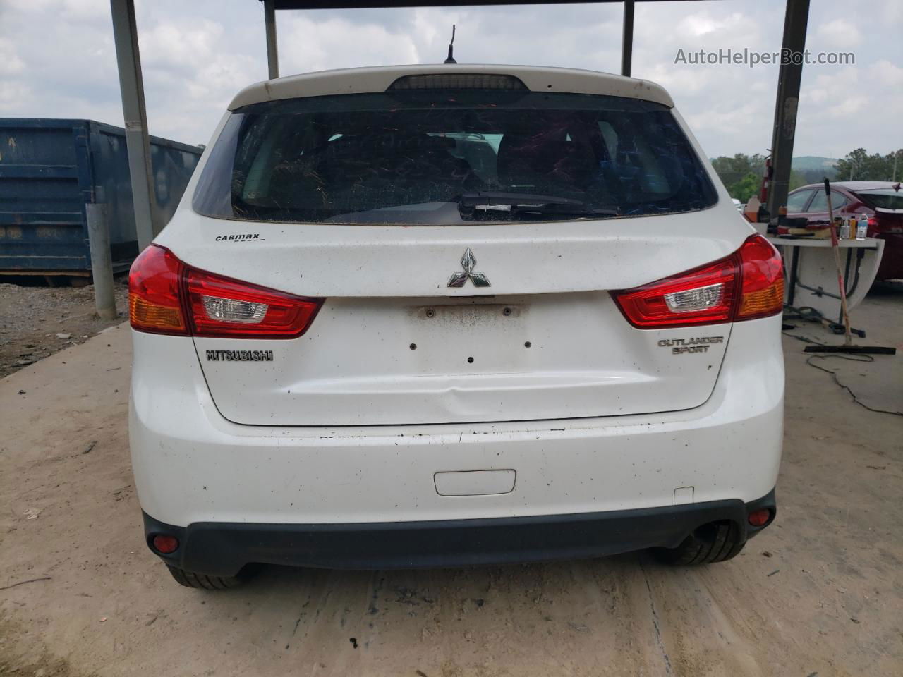 2015 Mitsubishi Outlander Sport Es White vin: 4A4AP3AU4FE062279