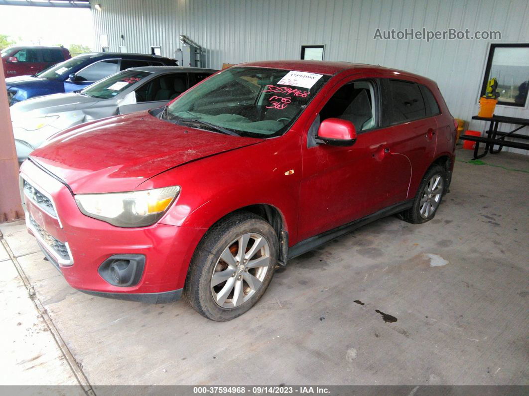 2013 Mitsubishi Outlander Sport Es Red vin: 4A4AP3AU5DE009040