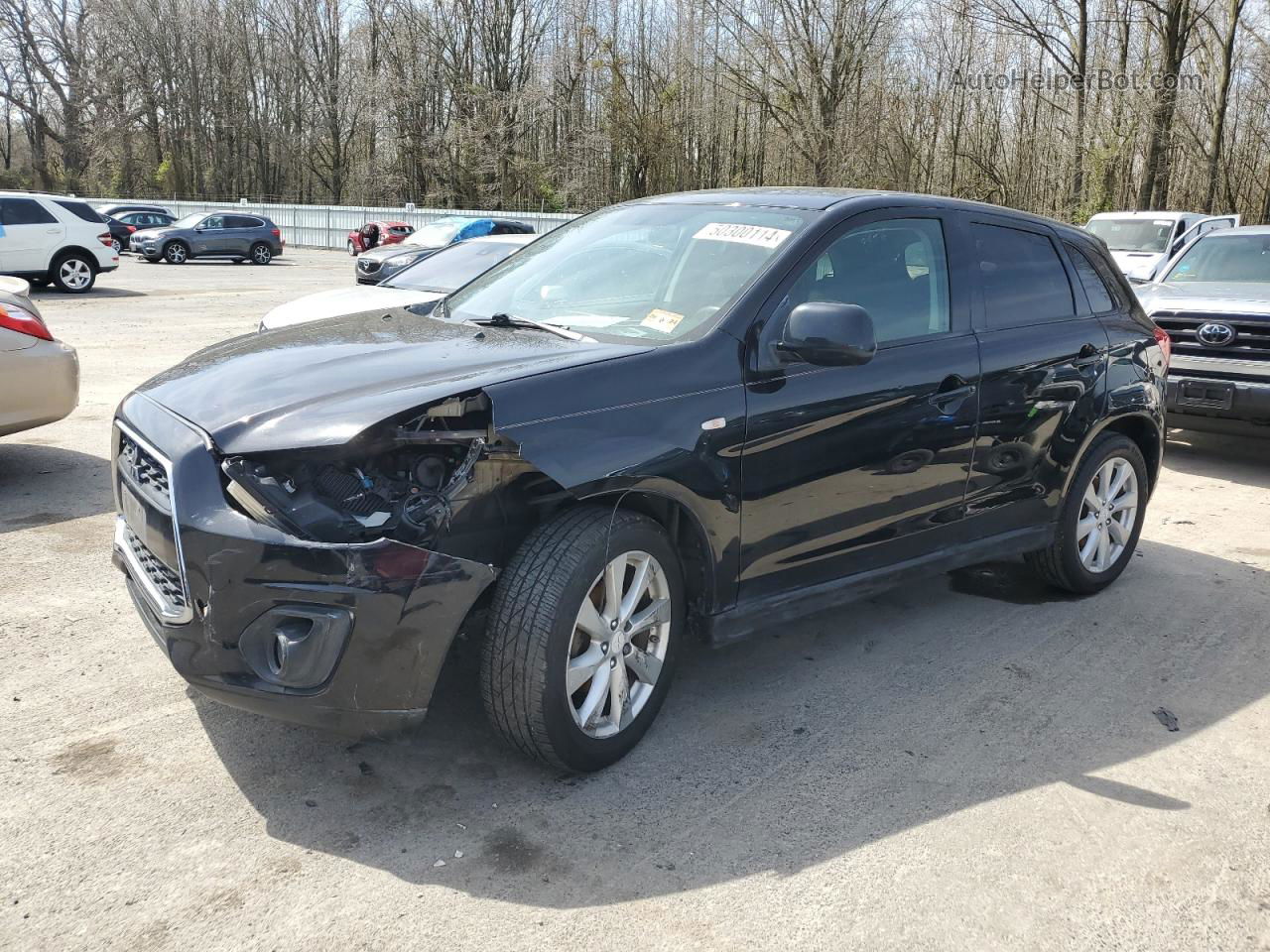 2013 Mitsubishi Outlander Sport Es Black vin: 4A4AP3AU5DE018093