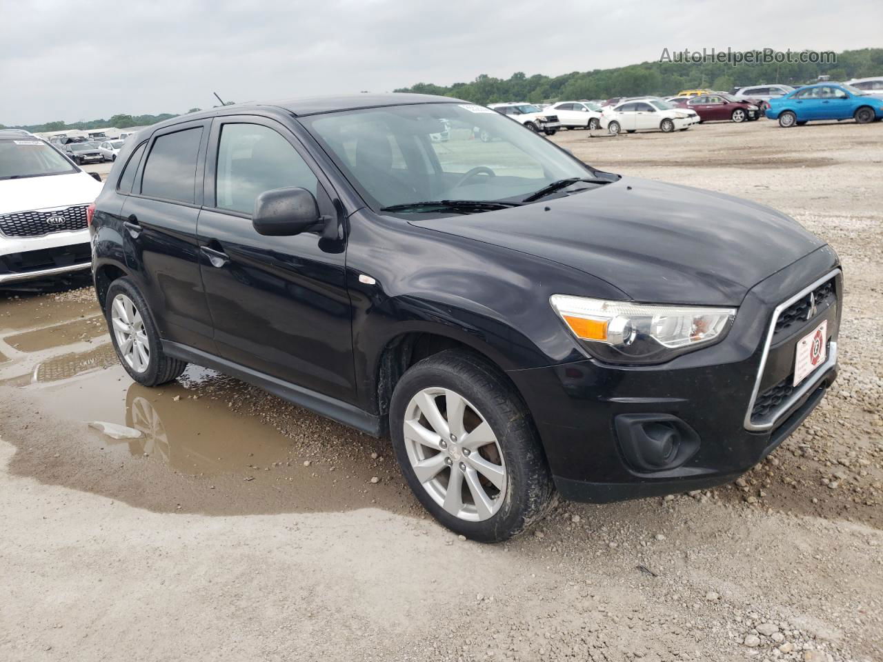 2013 Mitsubishi Outlander Sport Es Black vin: 4A4AP3AU5DE019471