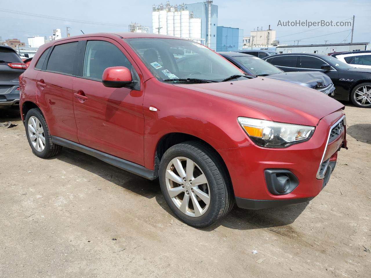 2014 Mitsubishi Outlander Sport Es Red vin: 4A4AP3AU5EE010027