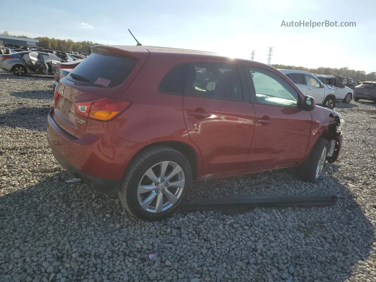 2015 Mitsubishi Outlander Sport Es Red vin: 4A4AP3AU5FE022311