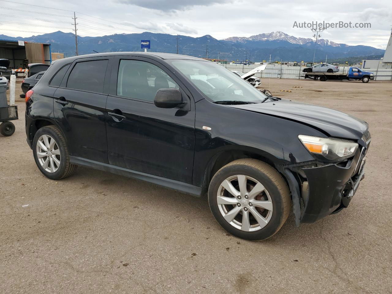 2013 Mitsubishi Outlander Sport Es Black vin: 4A4AP3AU6DE009600