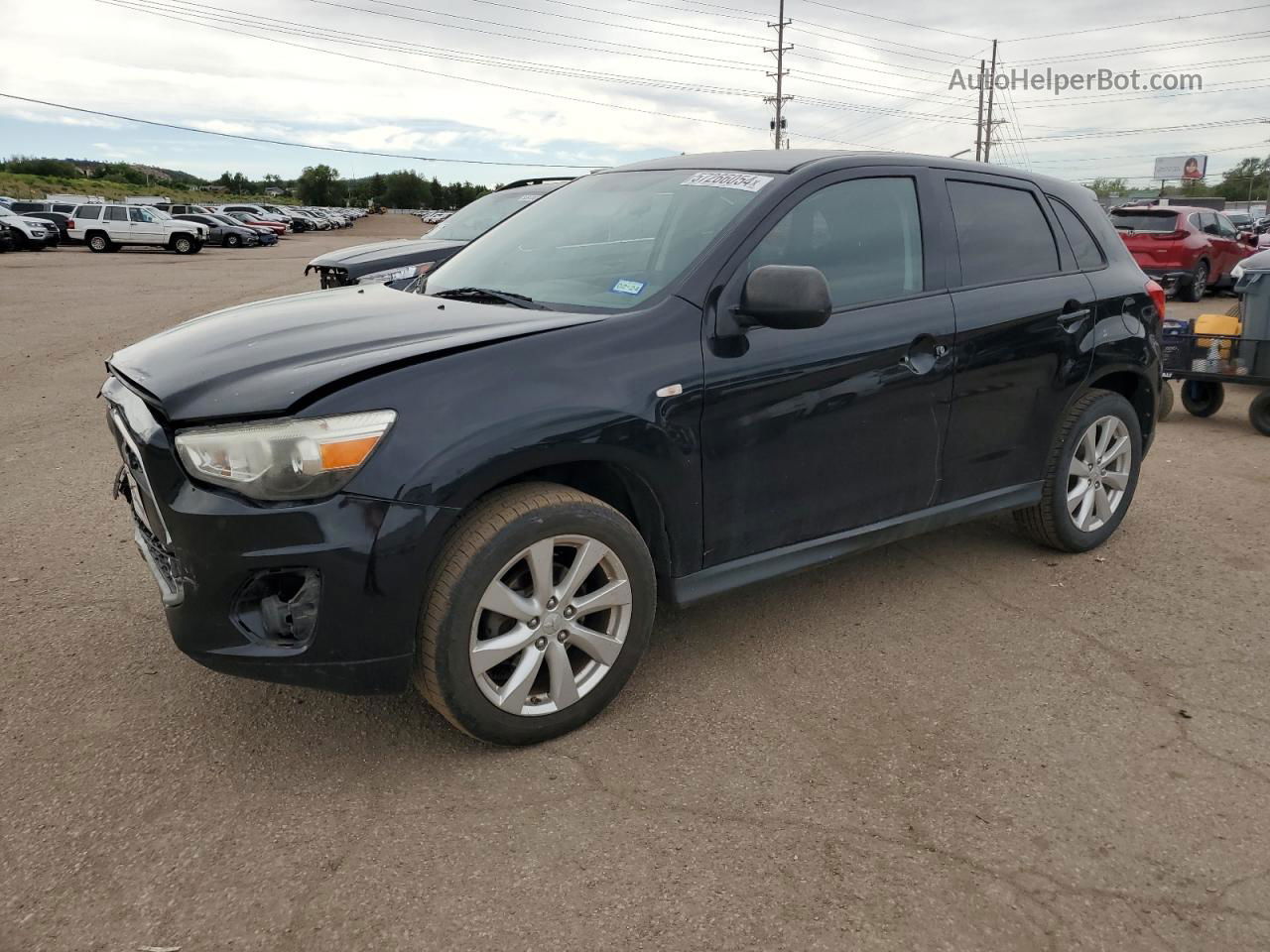 2013 Mitsubishi Outlander Sport Es Black vin: 4A4AP3AU6DE009600