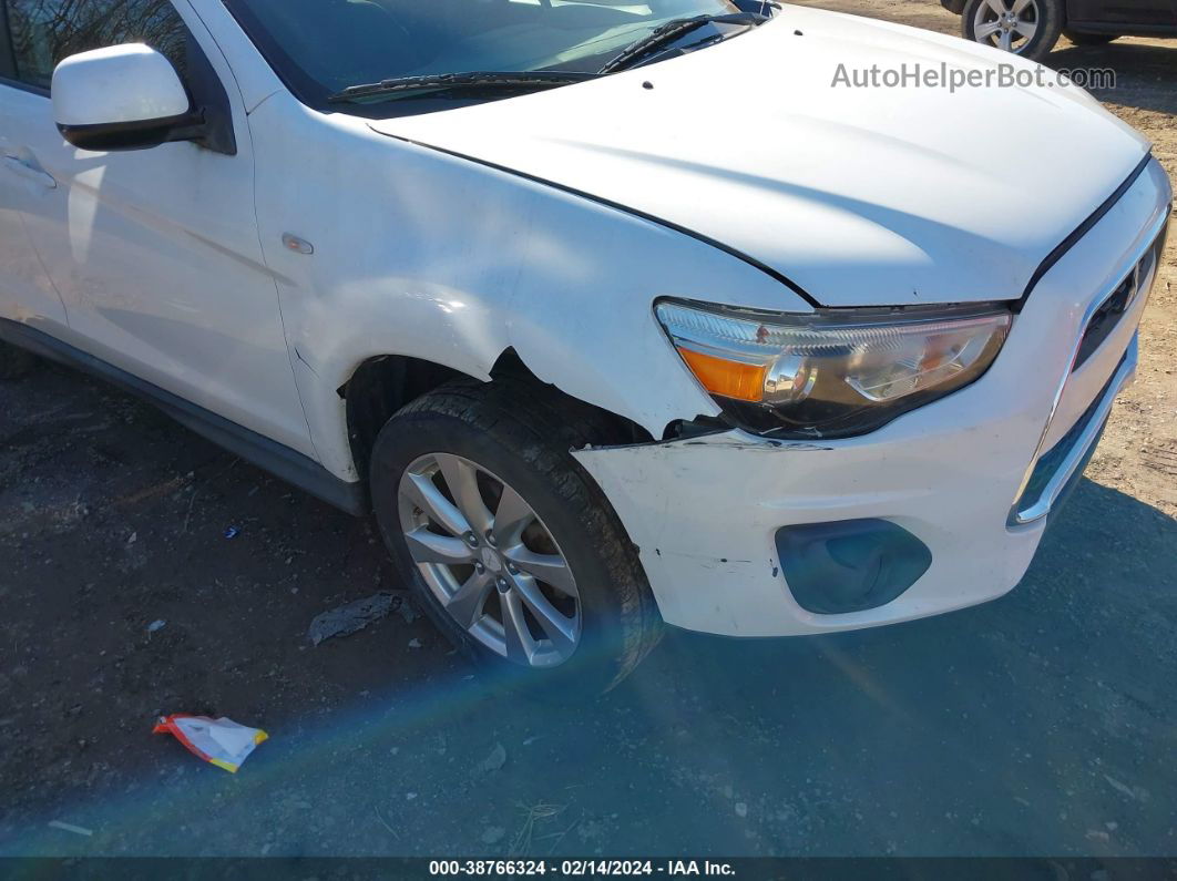 2013 Mitsubishi Outlander Sport Es White vin: 4A4AP3AU6DE021505