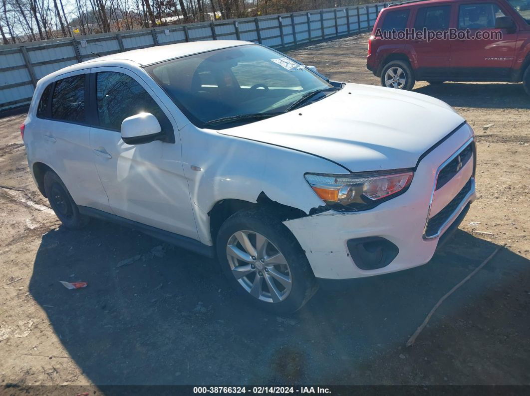 2013 Mitsubishi Outlander Sport Es White vin: 4A4AP3AU6DE021505