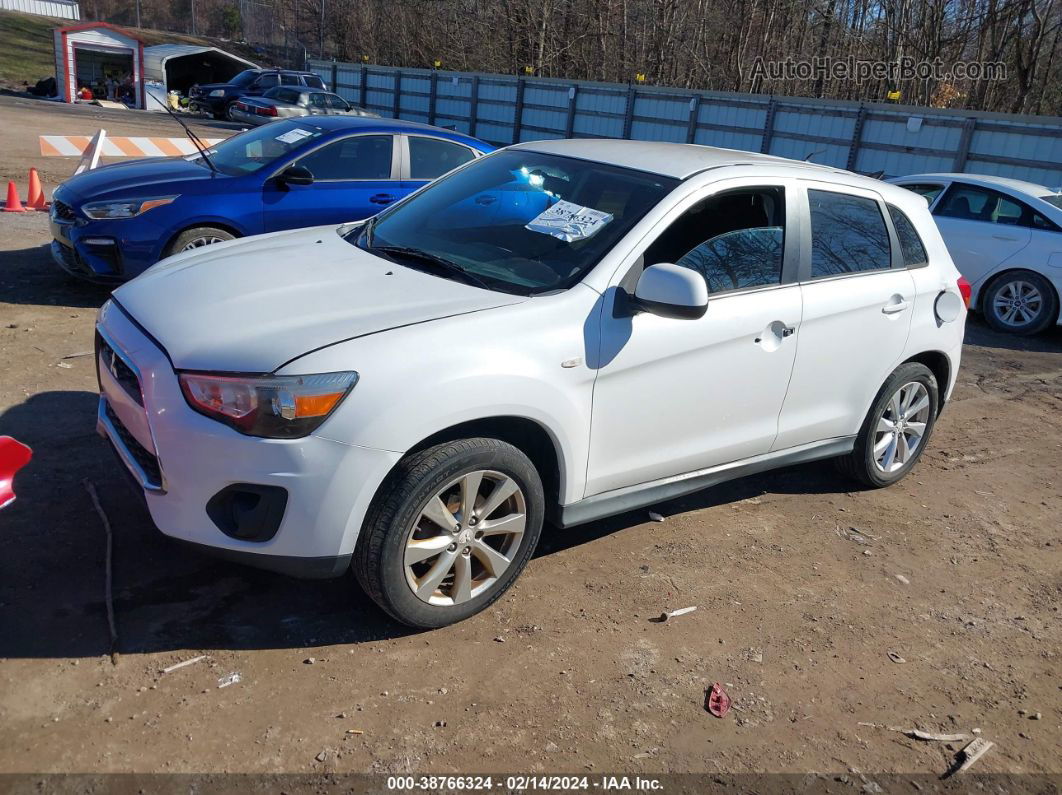 2013 Mitsubishi Outlander Sport Es White vin: 4A4AP3AU6DE021505