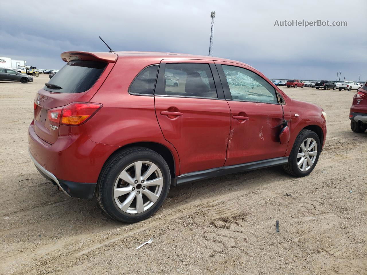 2013 Mitsubishi Outlander Sport Es Red vin: 4A4AP3AU6DE024405