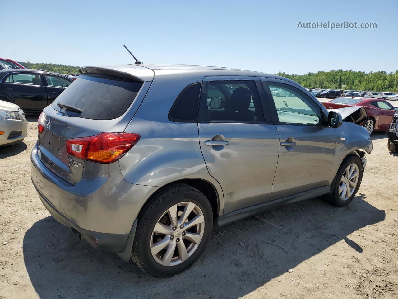 2014 Mitsubishi Outlander Sport Es Gray vin: 4A4AP3AU6EE003913