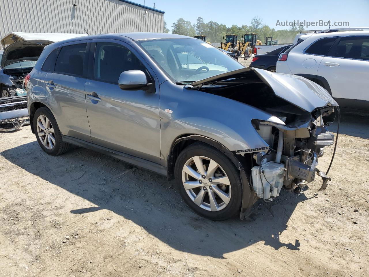 2014 Mitsubishi Outlander Sport Es Gray vin: 4A4AP3AU6EE003913