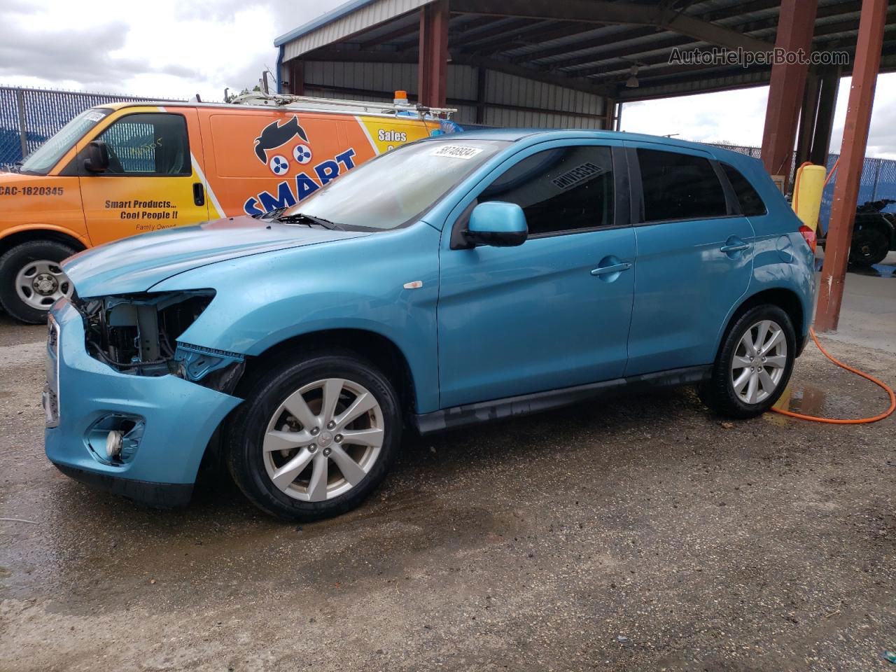 2014 Mitsubishi Outlander Sport Es Turquoise vin: 4A4AP3AU6EE006486