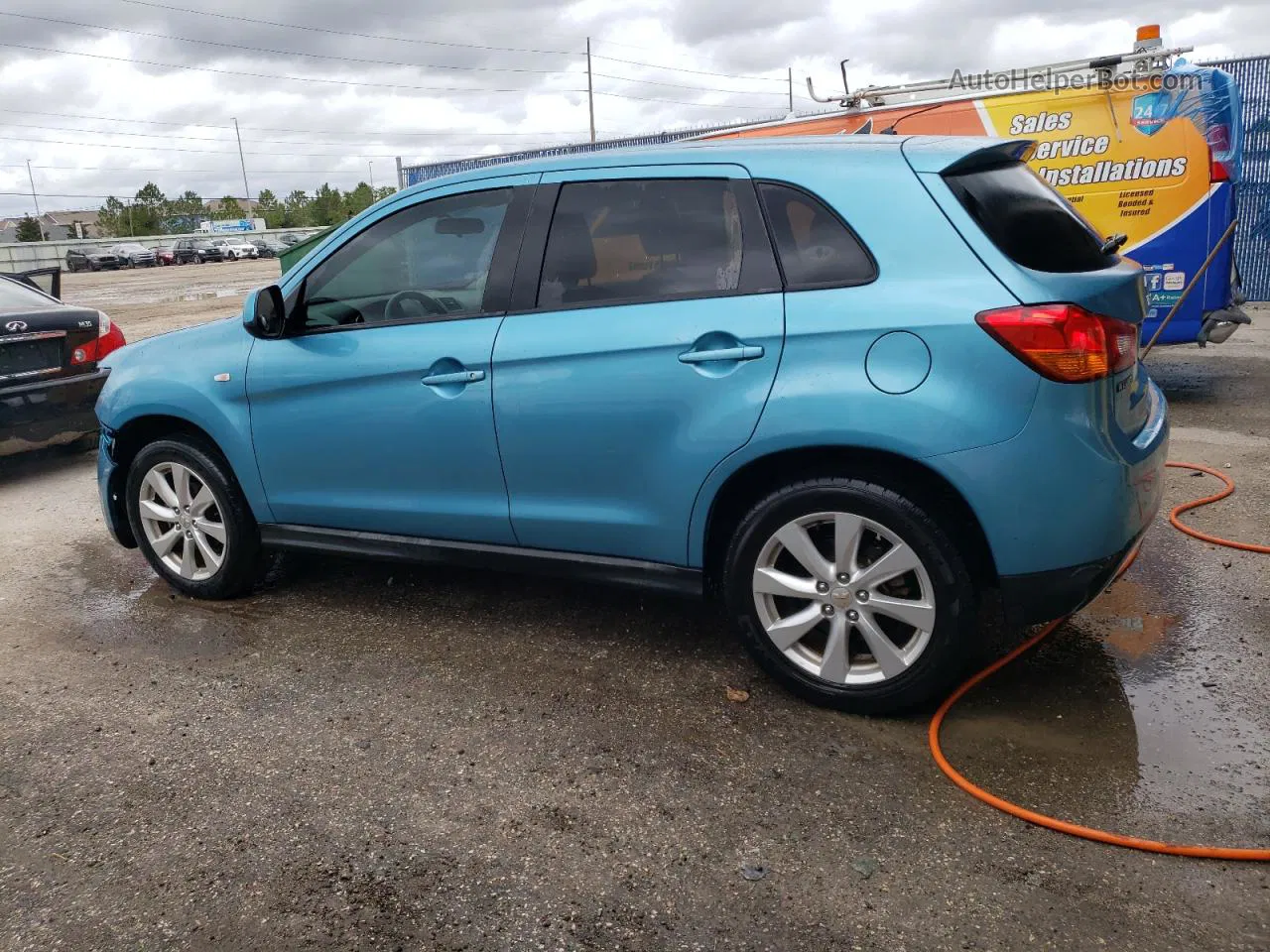 2014 Mitsubishi Outlander Sport Es Turquoise vin: 4A4AP3AU6EE006486