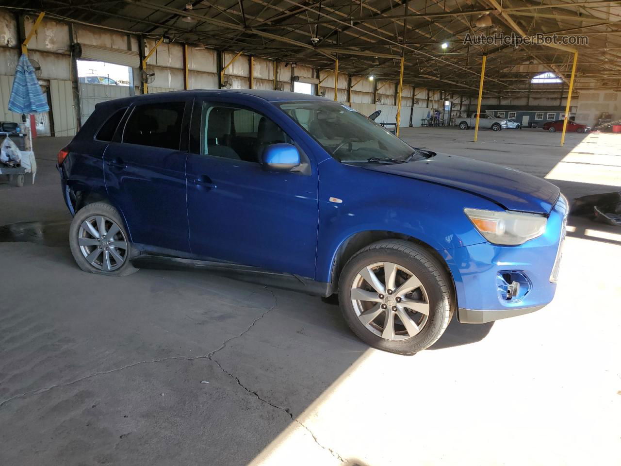 2015 Mitsubishi Outlander Sport Es Blue vin: 4A4AP3AU6FE003427