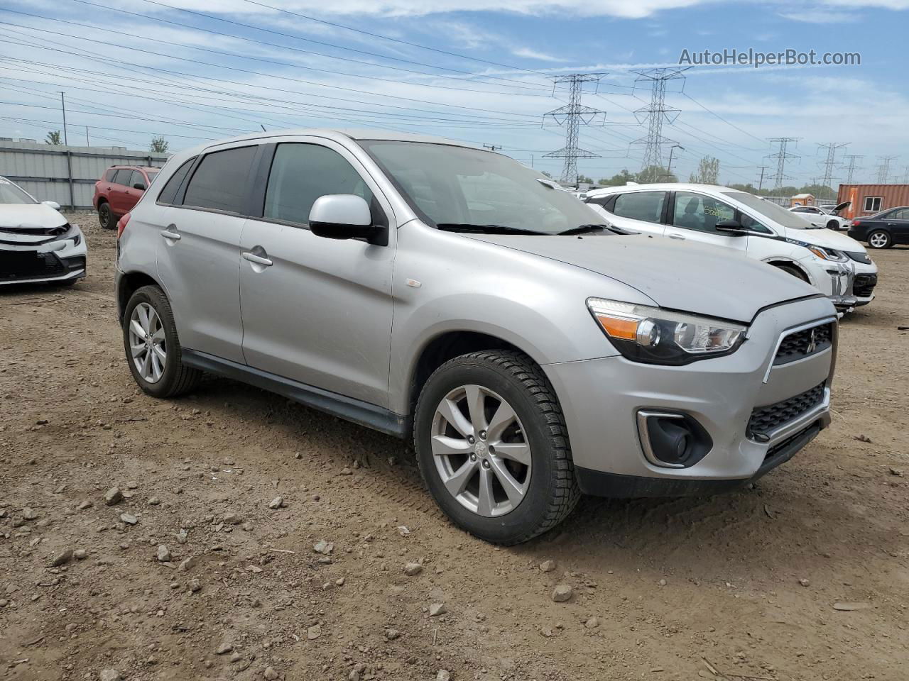 2015 Mitsubishi Outlander Sport Es Silver vin: 4A4AP3AU6FE054555