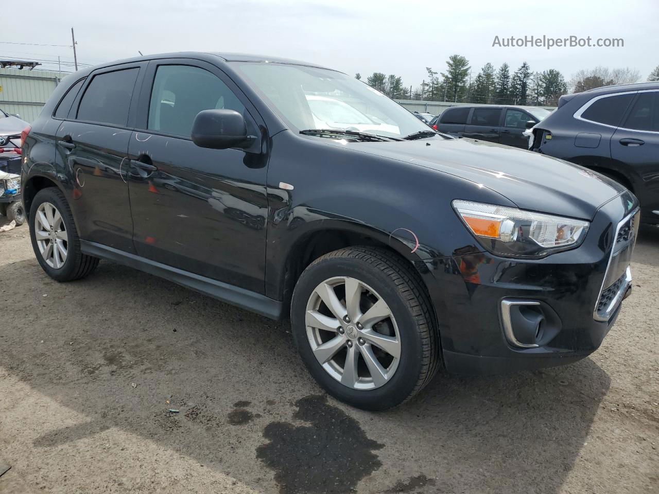 2015 Mitsubishi Outlander Sport Es Черный vin: 4A4AP3AU6FE058878