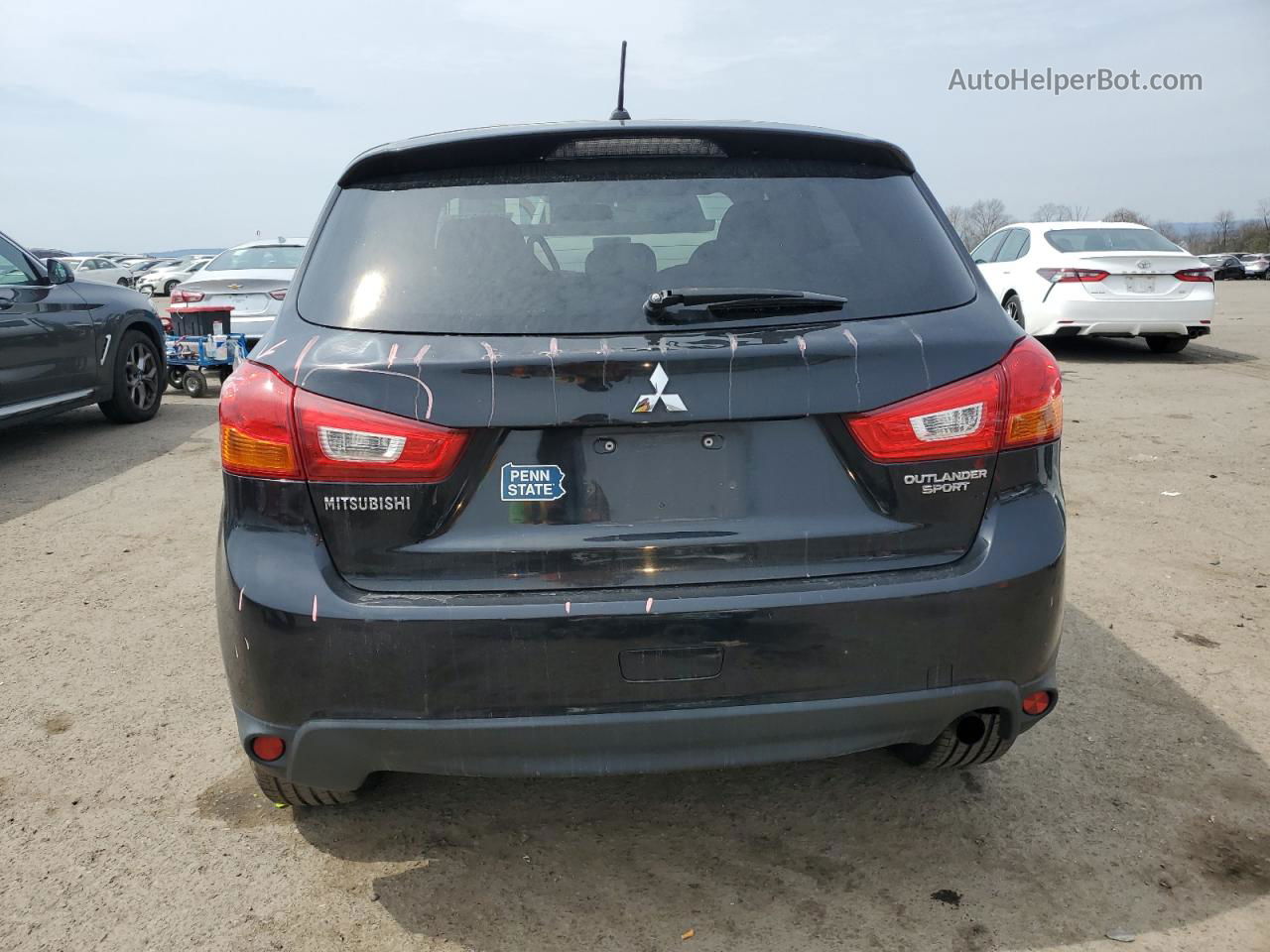 2015 Mitsubishi Outlander Sport Es Черный vin: 4A4AP3AU6FE058878