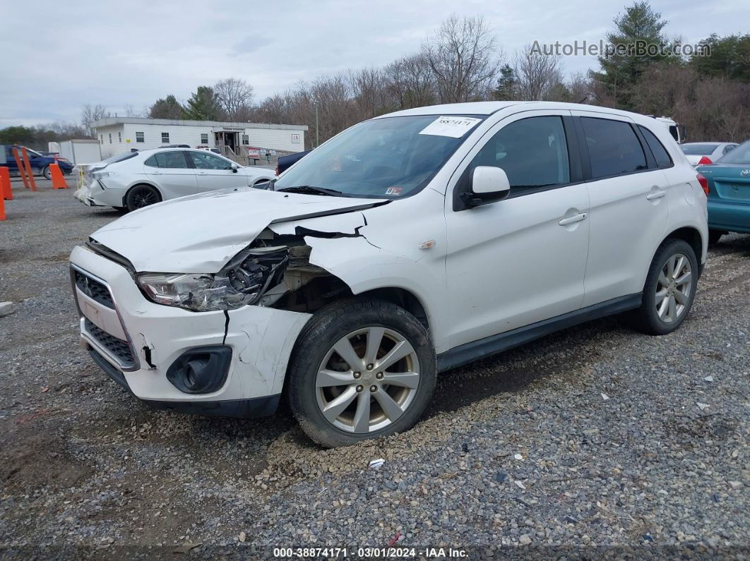 2013 Mitsubishi Outlander Sport Es White vin: 4A4AP3AU7DE002168