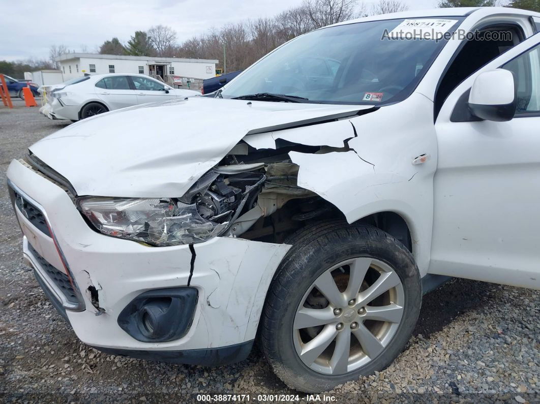 2013 Mitsubishi Outlander Sport Es White vin: 4A4AP3AU7DE002168