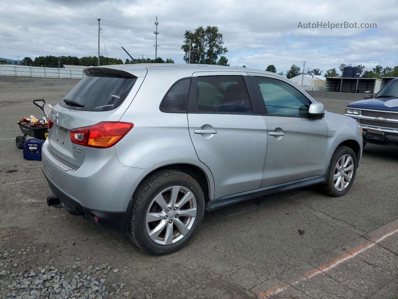 2013 Mitsubishi Outlander Sport Es Silver vin: 4A4AP3AU7DE017351