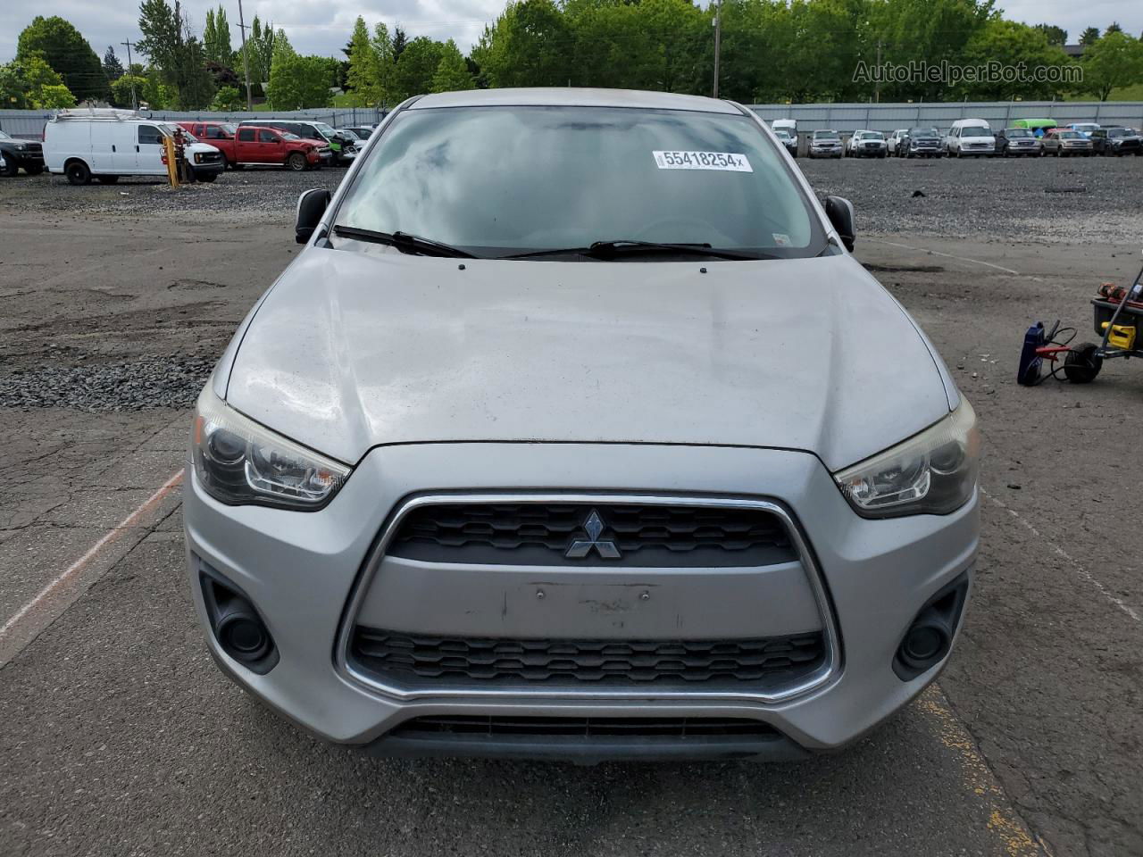 2013 Mitsubishi Outlander Sport Es Silver vin: 4A4AP3AU7DE017351