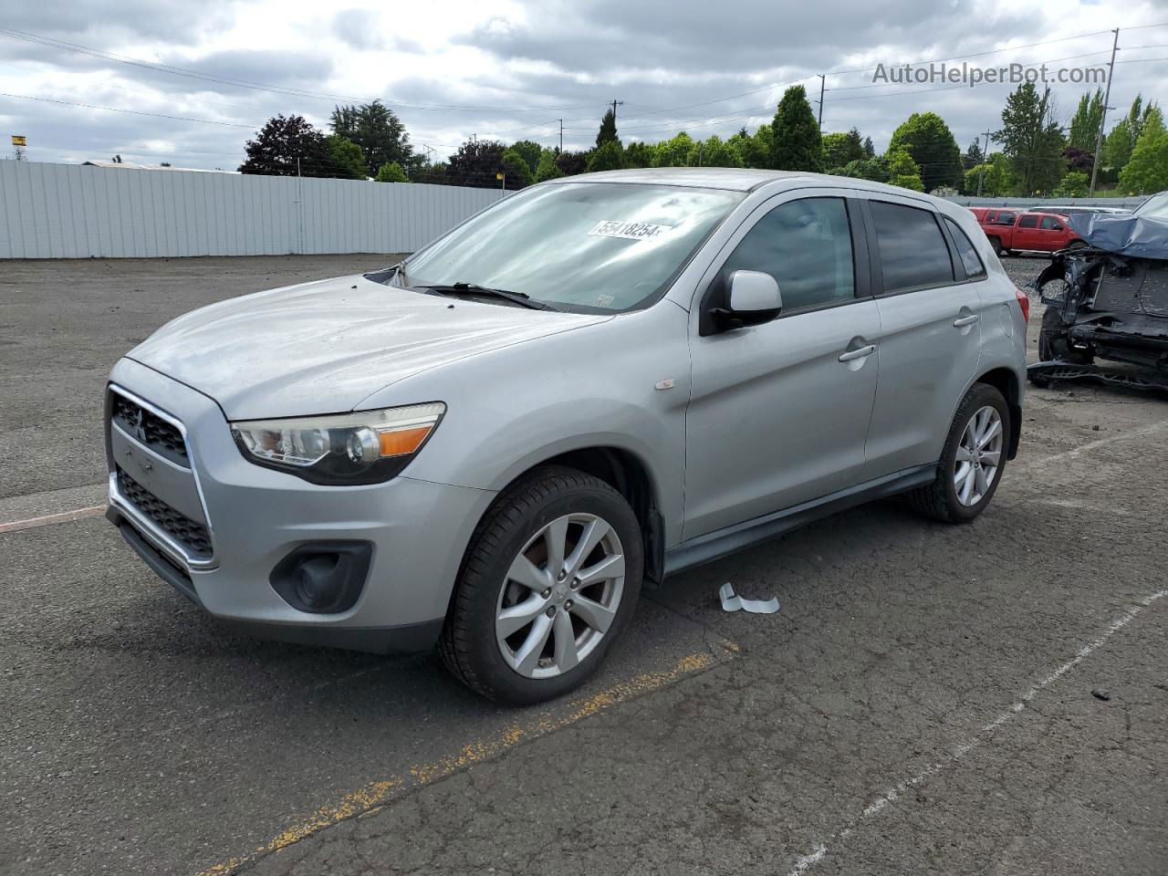 2013 Mitsubishi Outlander Sport Es Silver vin: 4A4AP3AU7DE017351